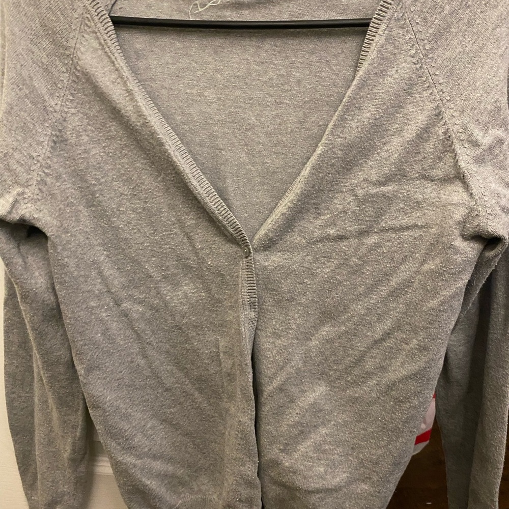 Zara Gray V-Neck Women's Sweater